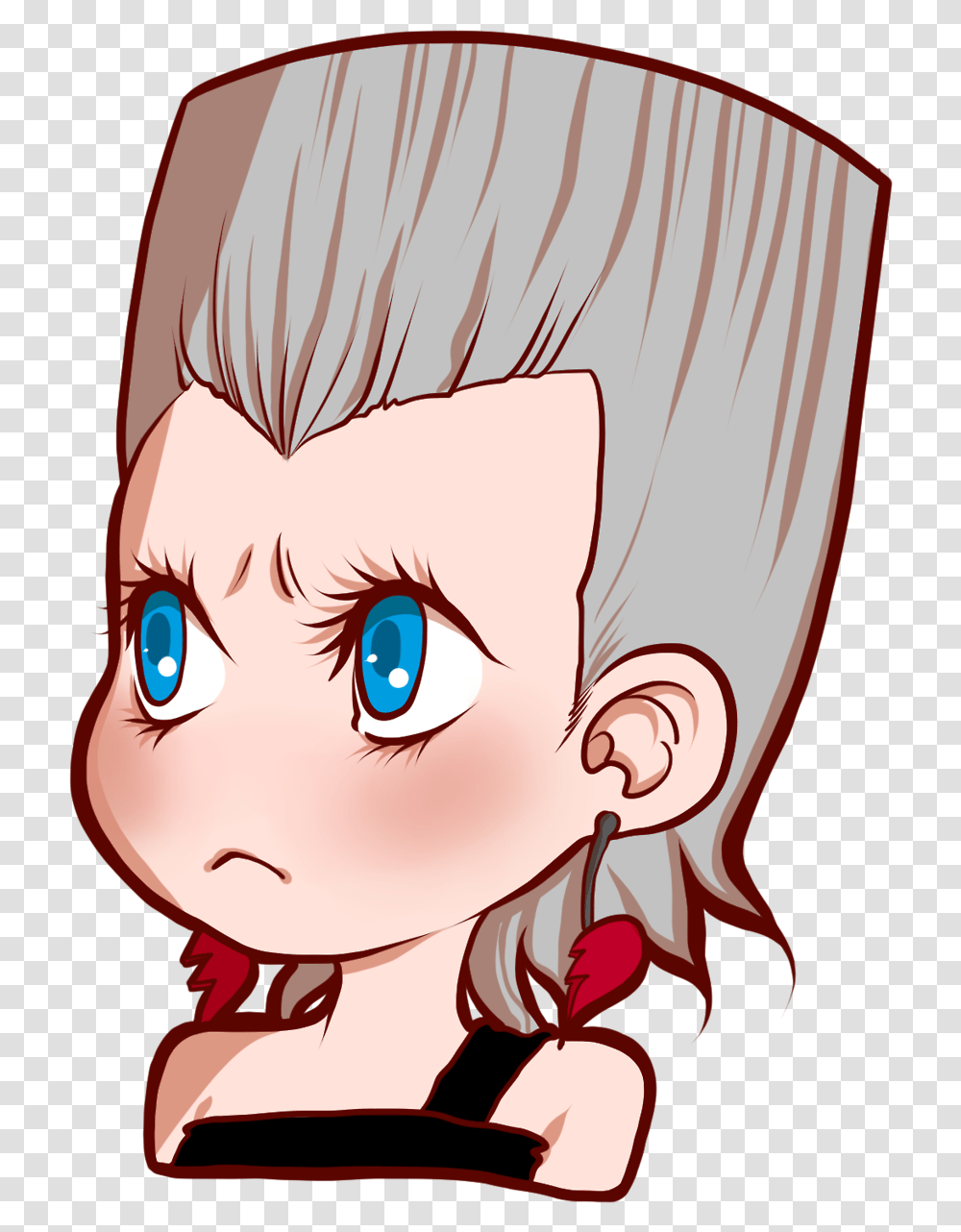 Polnareff Hair Chibi Polnareff, Comics, Book, Head, Art Transparent Png