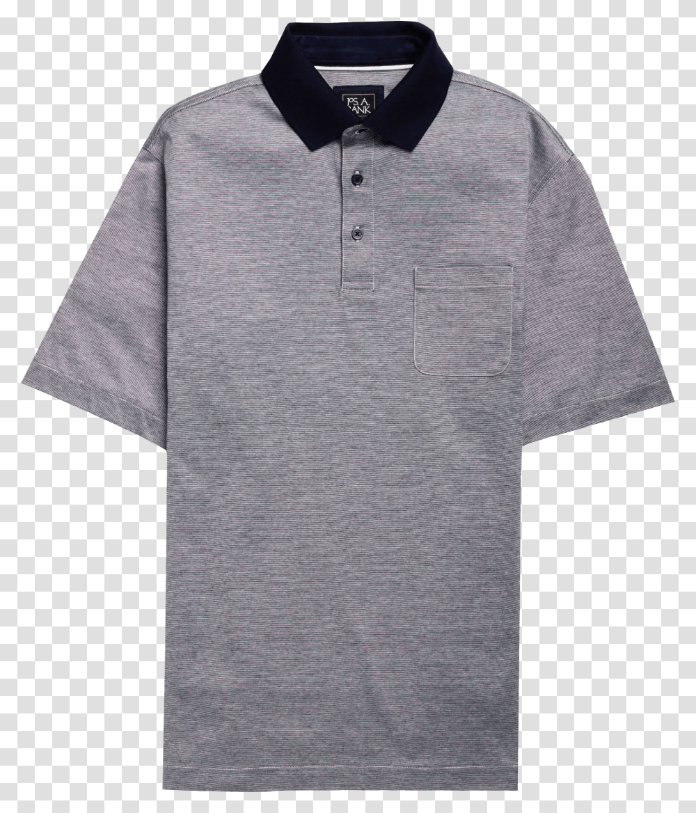 Polo Shirt Grey Polo Shirt With Black Collar, Apparel, Sleeve, Person Transparent Png