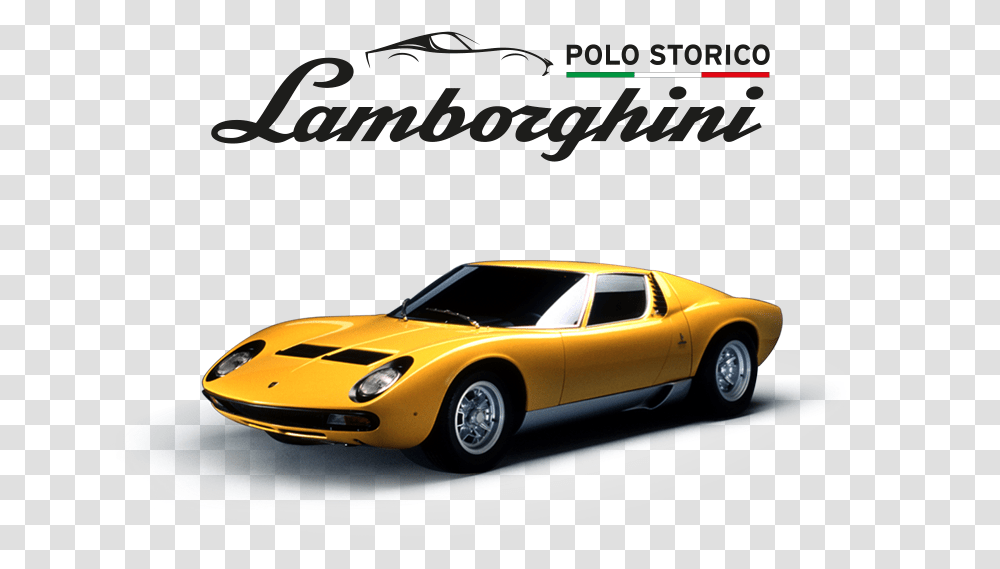 Polo Storico Logo And Muria Lamborghini Miura, Wheel, Machine, Tire, Car Wheel Transparent Png