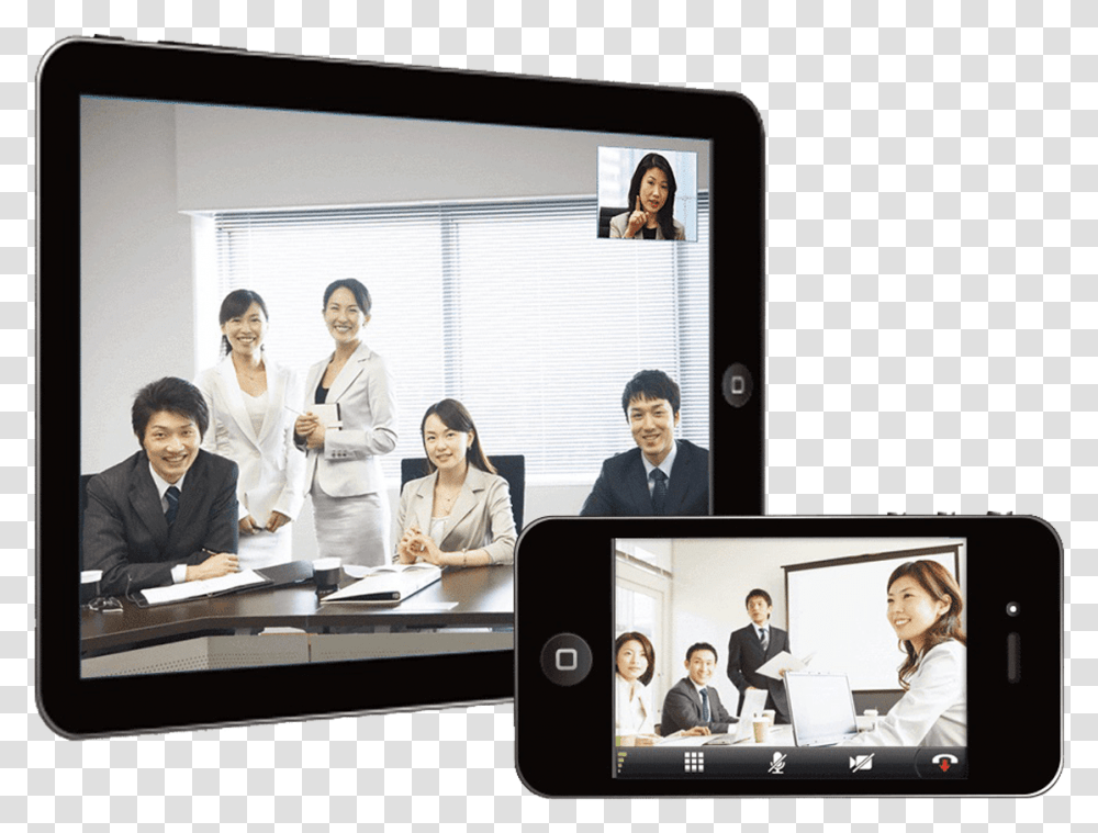 Polycom Realpresence Mobile, Person, Suit, Coat Transparent Png