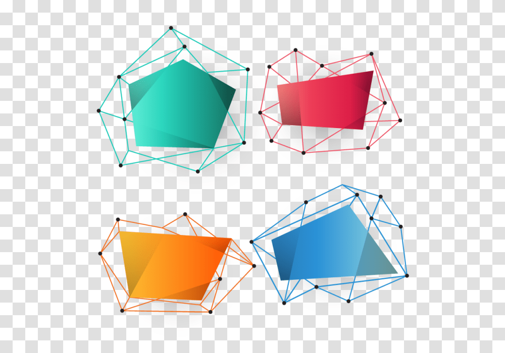 Polygonal Banner Set Art Shape Frame And Vector For Free, Tent, Pattern, Diagram, Ornament Transparent Png