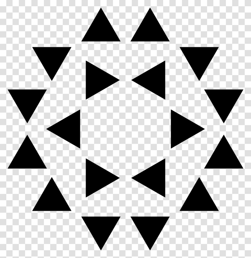 Polygonal Ornament Of Small Triangles In Star And Hexagon Shapes, Lighting, Star Symbol, Rug Transparent Png