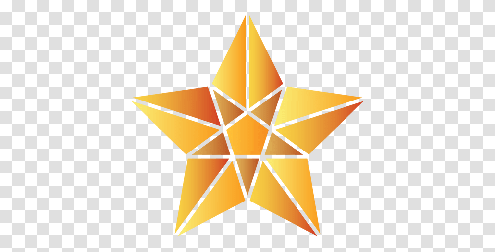 Polygonal Star 3d 07 Illustration, Symbol, Star Symbol, Lamp, Tent Transparent Png