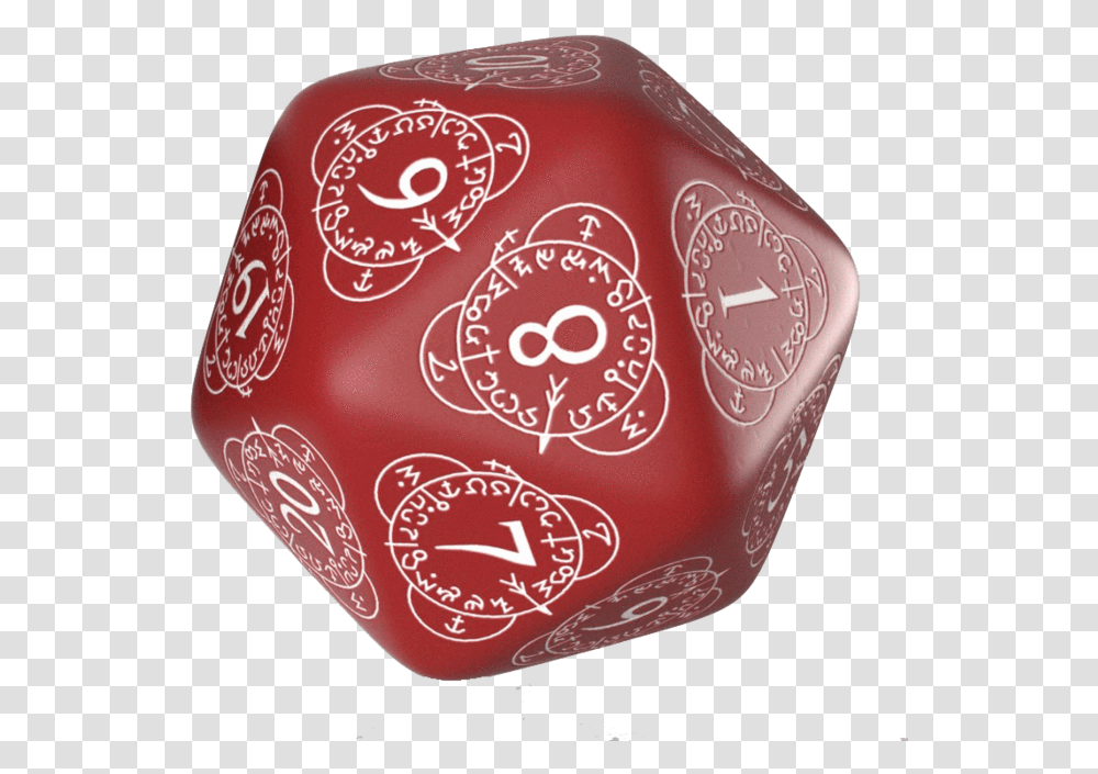 Polyhedral Dice Spindown D20 Level Counter Red White Throne Of Eldraine, Furniture, Jar, Pottery Transparent Png