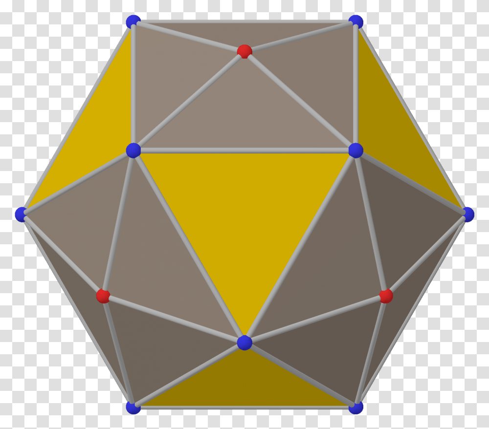 Polyhedron Chamfered 6 Dual From Yellow Triangle, Pattern, Solar Panels, Electrical Device, Ornament Transparent Png