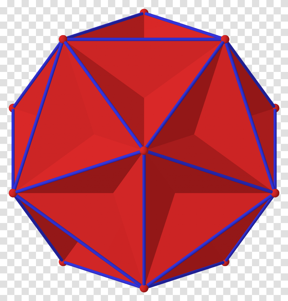 Polyhedron Great 12 From Red, Umbrella, Canopy, Tent, Ornament Transparent Png