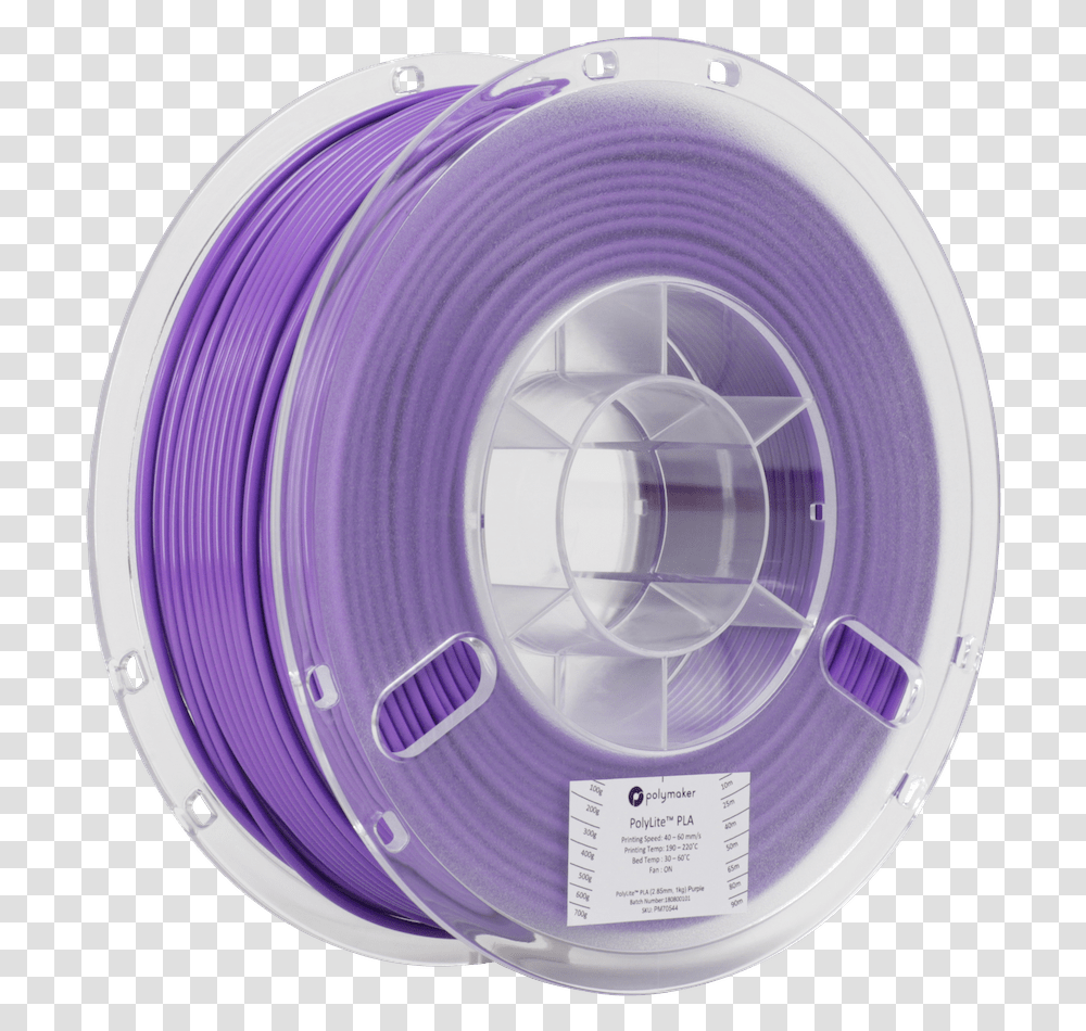 Polylite Pla Purple Pla Filament Polymaker, Hose, Reel Transparent Png
