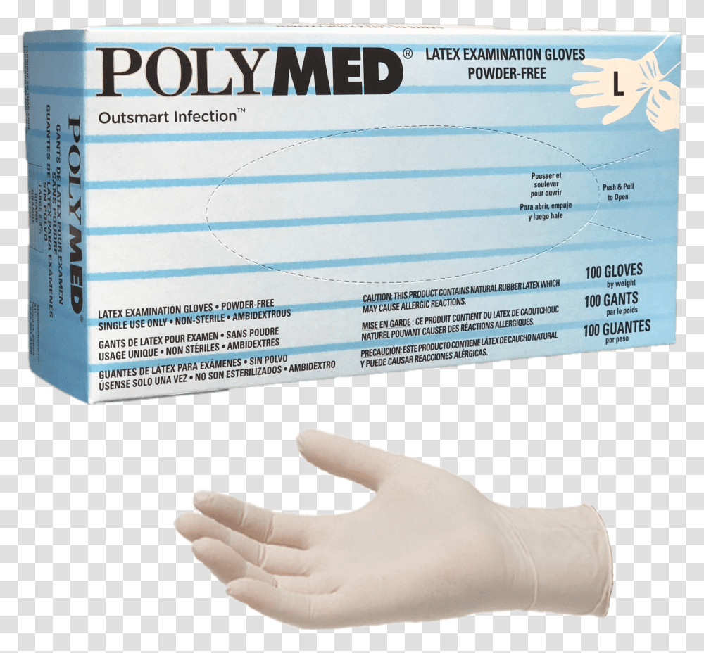 Polymed Latex Exam Gloves By Ventyv Powder Free Yourglovesource Latex Gloves Powder Free Polymer, Paper, Person, Human Transparent Png