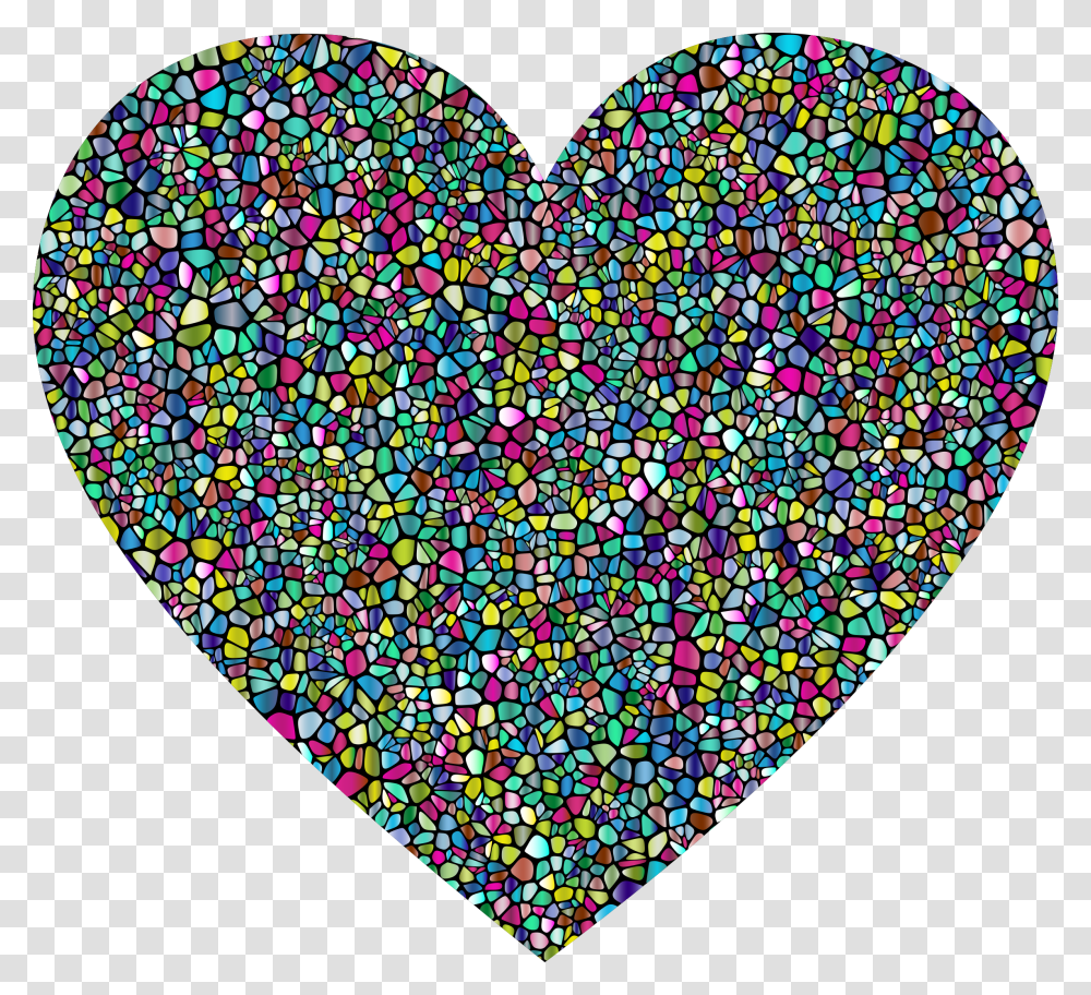 Polyprismatic Tiled Heart With Background Clip Arts Background Abstract Heart, Rug, Light, Glitter Transparent Png