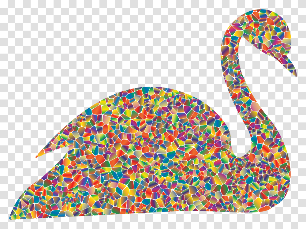 Polyprismatic Tiled Swan Clip Arts Black Swan, Animal, Rug, Mosaic, Reptile Transparent Png