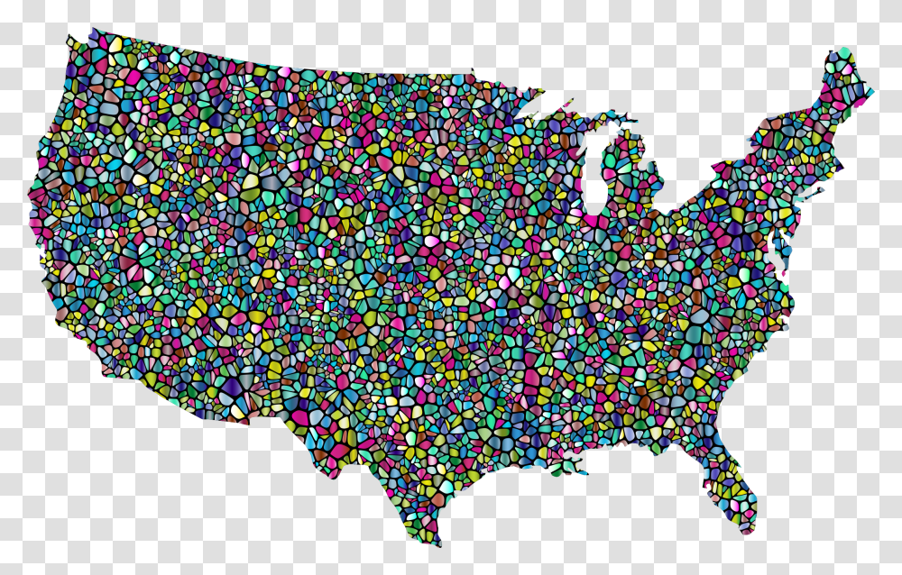 Polyprismatic Tiled United States Map With Background United States Map Background Transparent Png