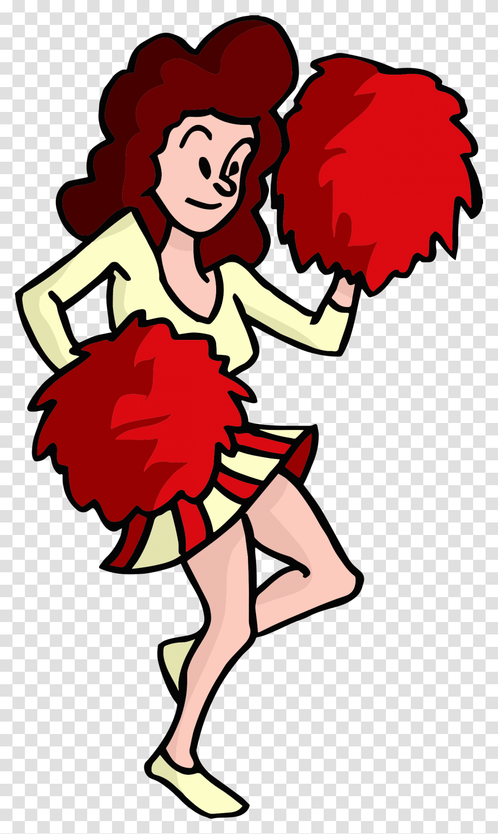 Pom Pom Clipart Drawn, Performer, Person, Human, Dance Pose Transparent Png