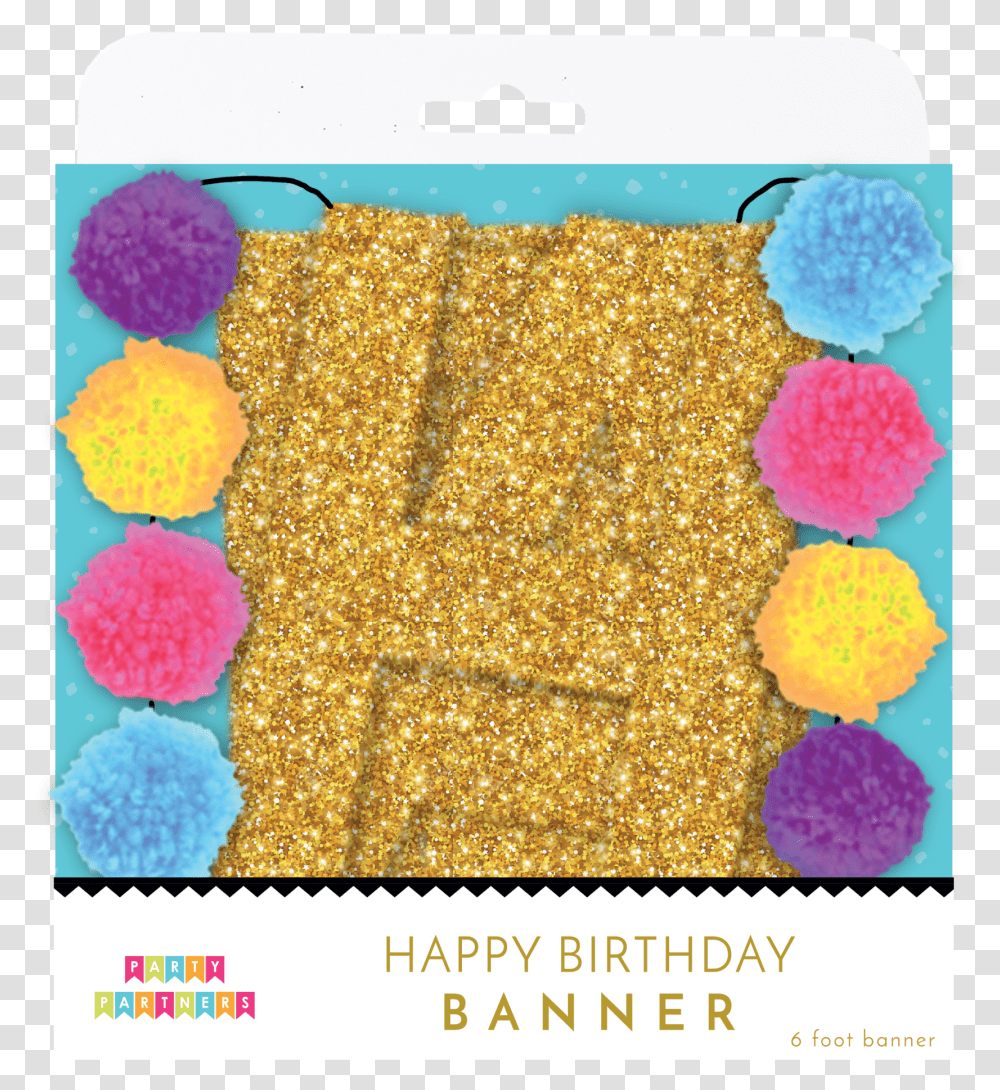 Pom Pom Happy Birthday Banner Party Partners,  Transparent Png