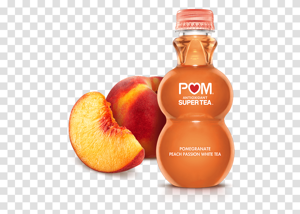 Pom Super Tea, Plant, Peach, Fruit, Food Transparent Png