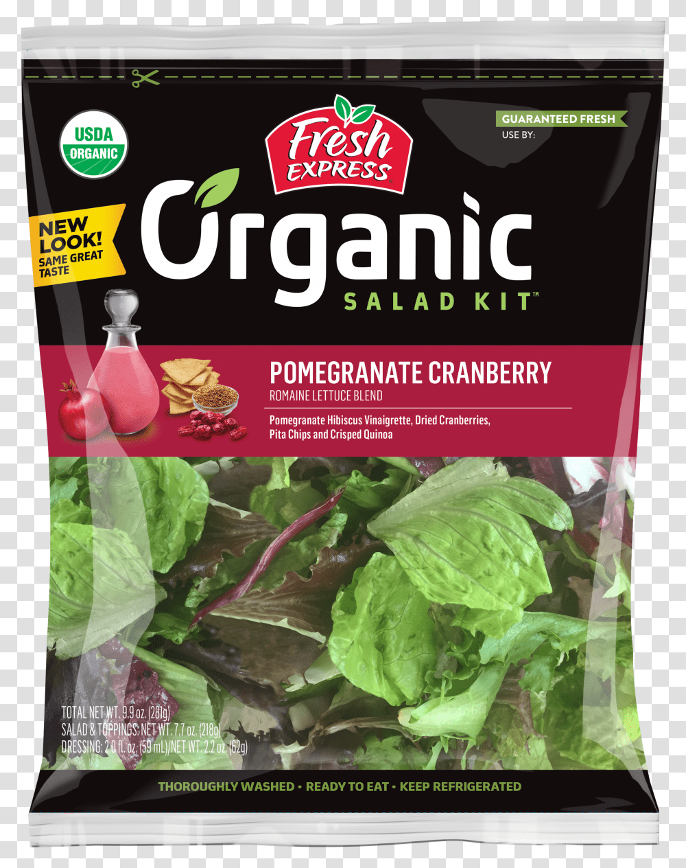 Pomegranate Cranberry Organic Salad Kit Fresh Express Salad Transparent Png