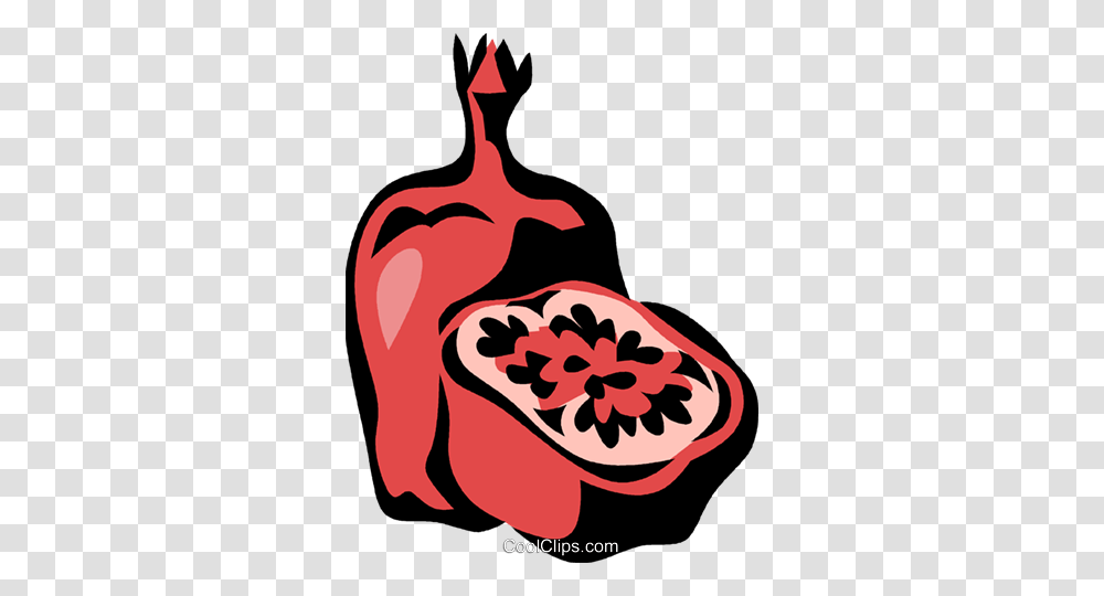 Pomegranate Royalty Free Vector Clip Art Illustration, Plant, Produce, Food, Fruit Transparent Png