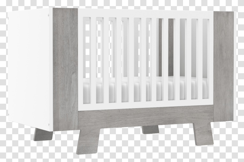 Pomelo Rustic Grey Walnut Modern Baby Crib Modern Baby Bed, Furniture Transparent Png