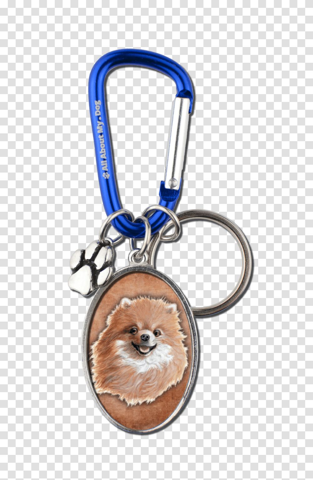 Pomeranian Cameo Carabiner Keychain Ecosmart Designs, Pendant, Dog, Pet, Canine Transparent Png