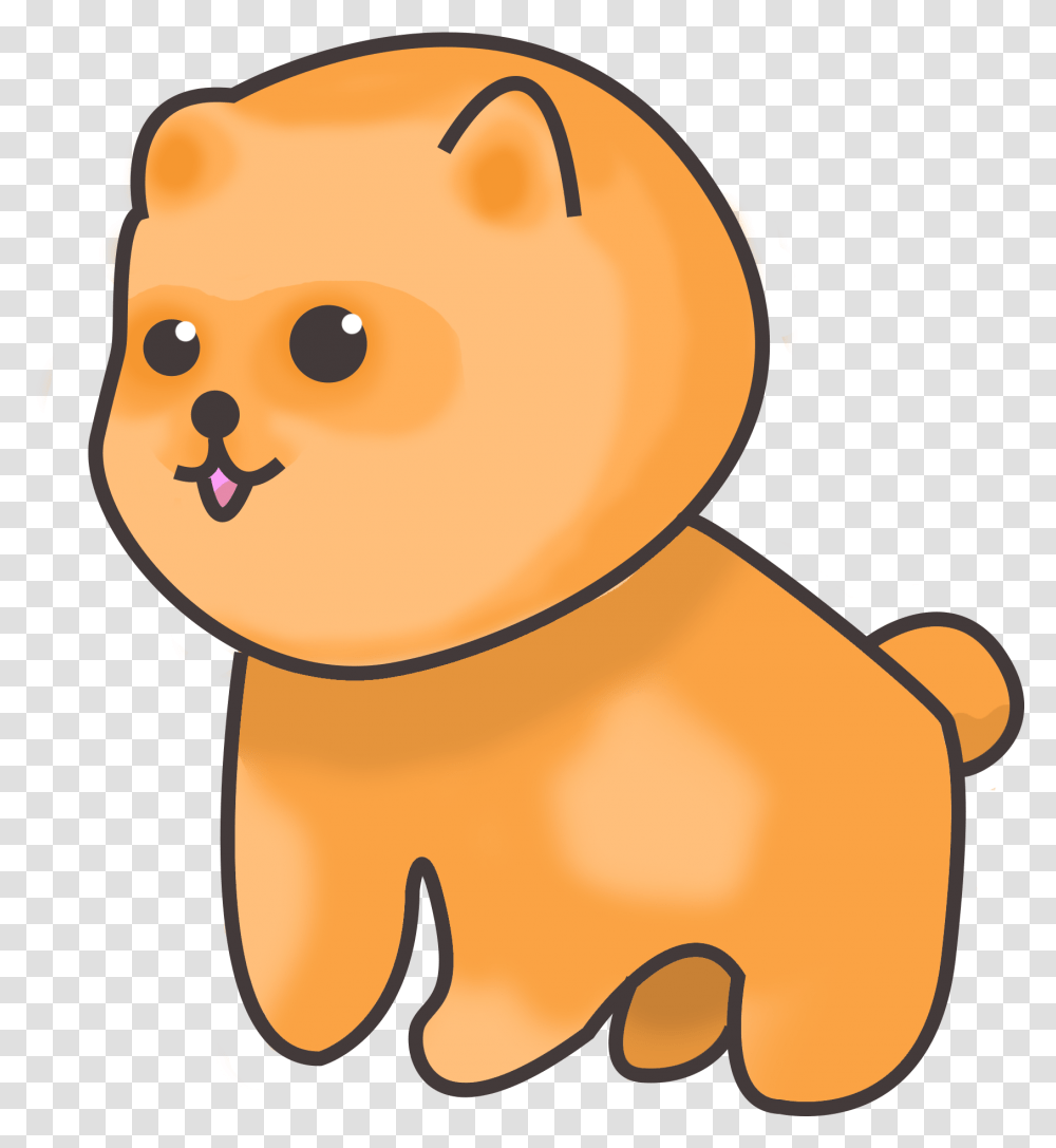 Pomeranian Dog Cartoon Background, Toy, Piggy Bank Transparent Png