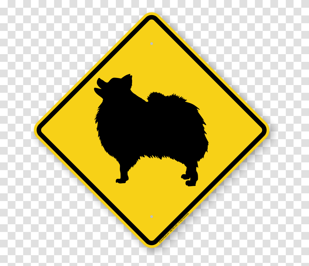 Pomeranian Dog Symbol Sign Guard Dog Sign Beware Dog Sign Sku, Road Sign, Cat, Pet, Mammal Transparent Png