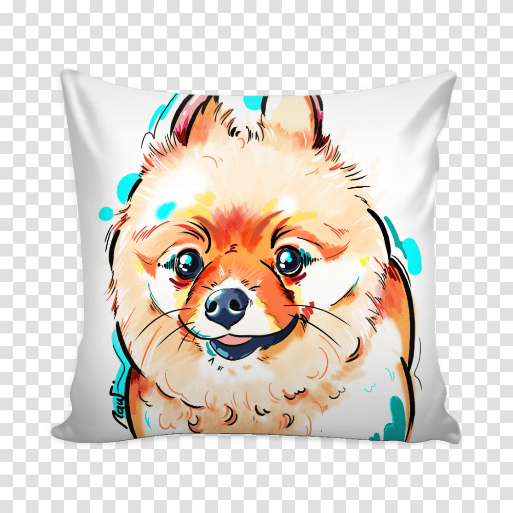 Pomeranian Pillow Cover, Cushion, Diaper, Mammal, Animal Transparent Png