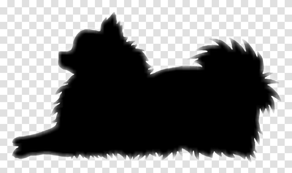 Pomeranian Silhouette Dog Pom, Stencil, Person Transparent Png