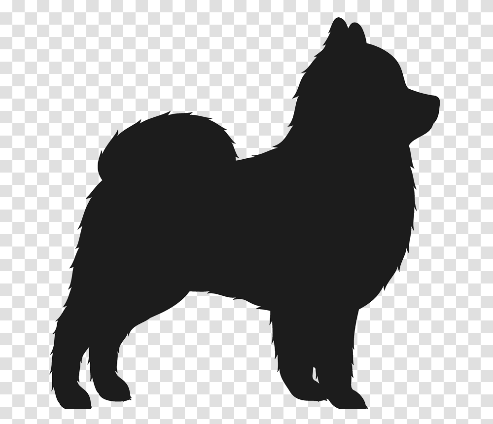 Pomeranian Stamp, Silhouette, Stencil, Mammal, Animal Transparent Png