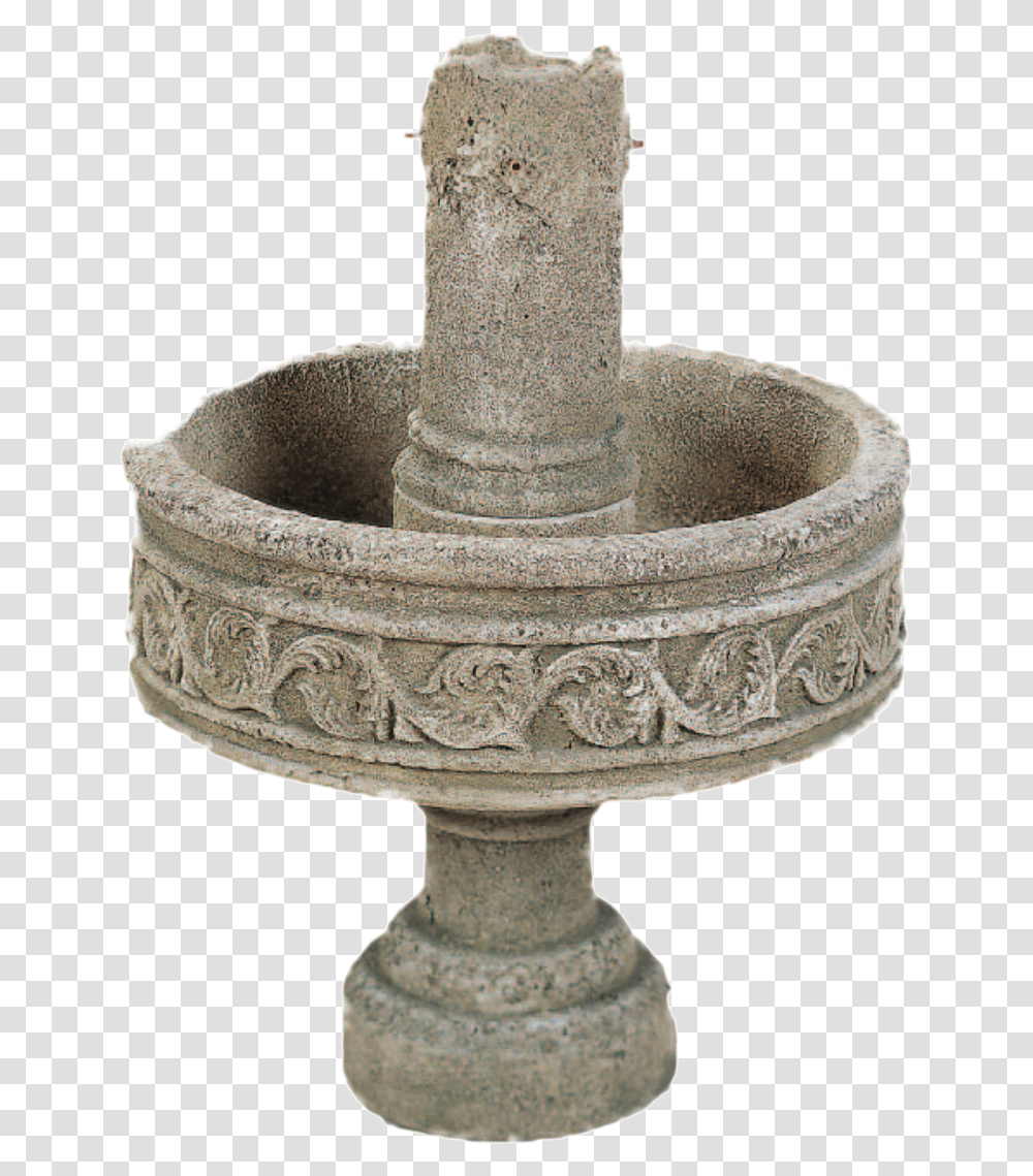 Pompeii Column Cast Stone Outdoor Garden Fountains Fountain, Cannon, Weapon, Weaponry, Wedding Cake Transparent Png