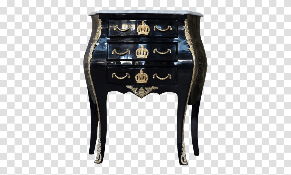 Pomps By Casa Padrino Baroque Chest With 3 Drawers End Table, Mailbox, Letterbox, Chair, Furniture Transparent Png