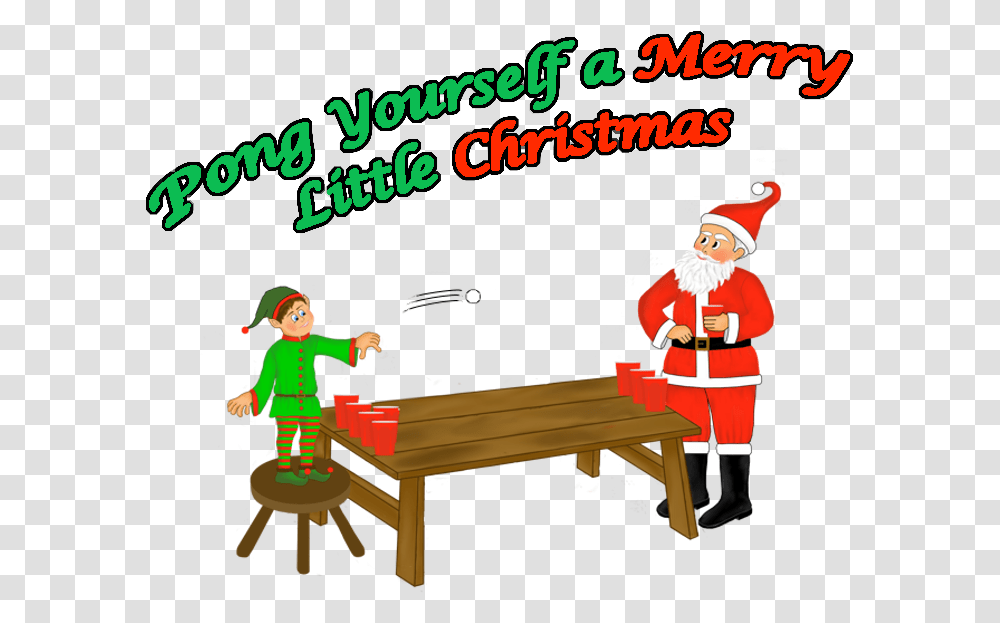 Pong Yourself A Merry Little Christmas Merry Christmas Ping Pong, Person, Table, Furniture, Sport Transparent Png