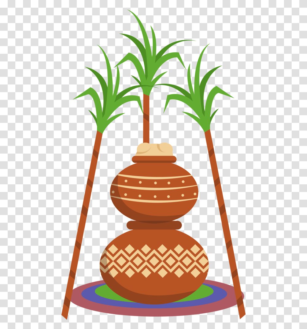 Pongal Houseplant Palm Tree For Clip Art, Jar, Lighting, Tabletop, Furniture Transparent Png