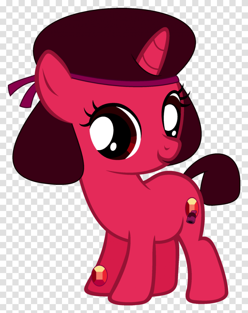 Ponified Pony Ruby Safe Simple Background Steven Universe Ruby Pony, Animal, Mammal, Maroon, Mascot Transparent Png