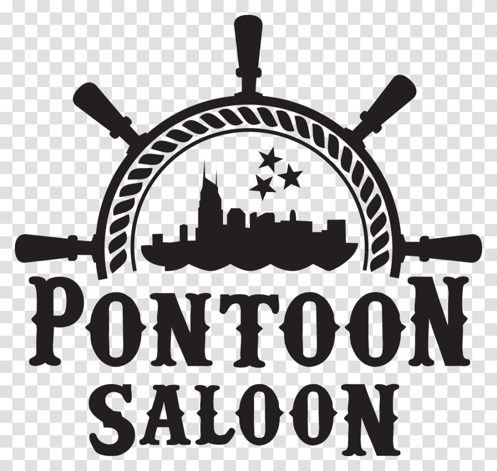 Pontoon Saloon, Stencil, Logo Transparent Png