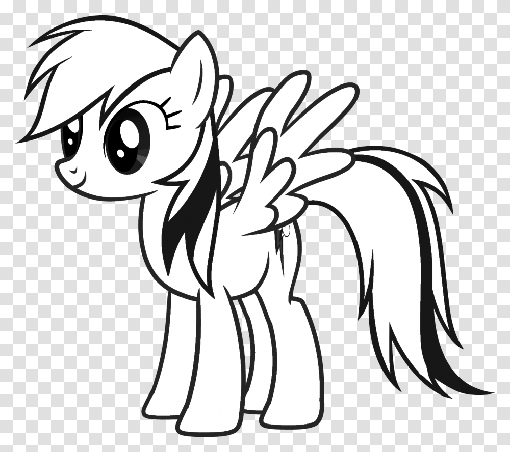 Pony Clipart Black And White, Angel, Archangel, Drawing Transparent Png