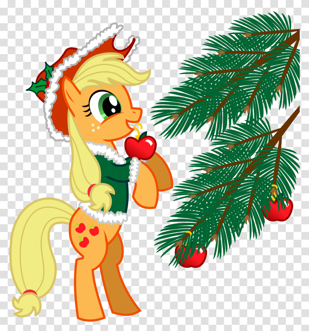 Pony Clipart Christmas, Tree, Plant, Conifer, Spruce Transparent Png