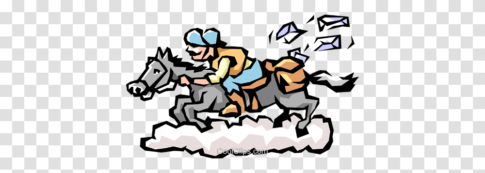 Pony Express Royalty Free Vector Clip Art Illustration, Crowd, Snow, Outdoors, Poster Transparent Png