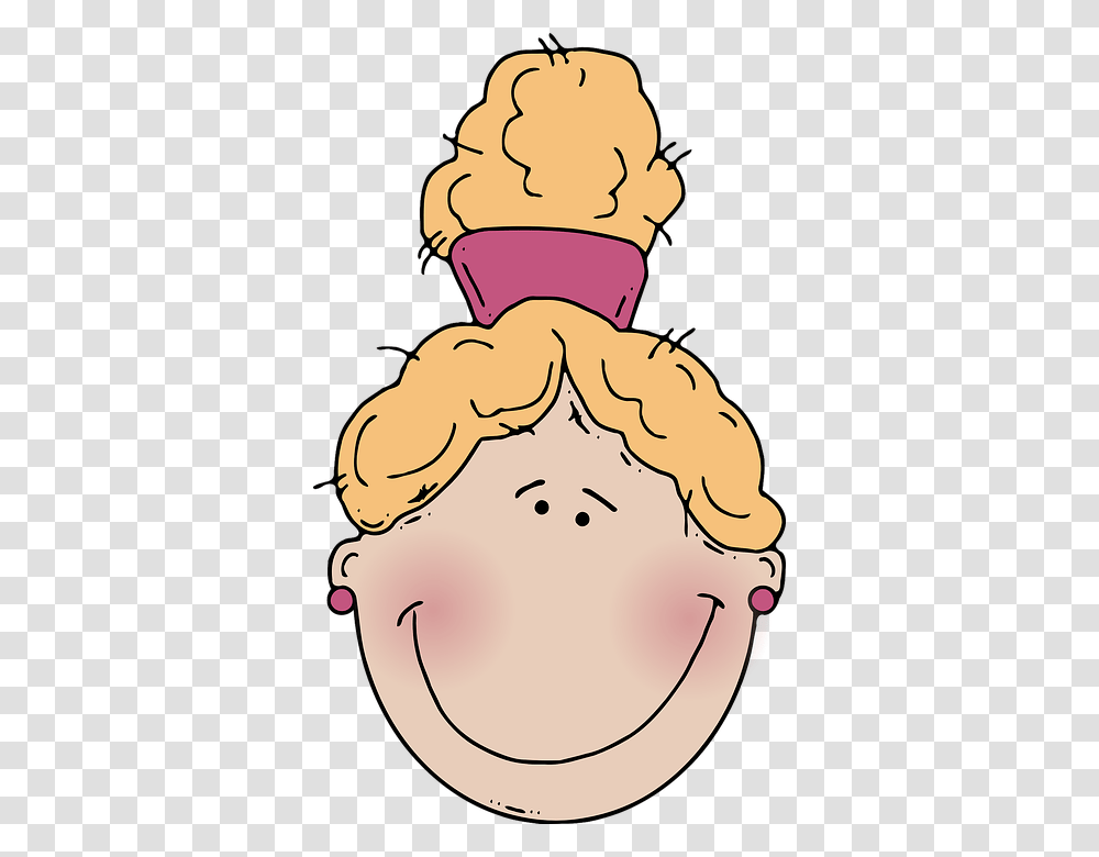 Ponytail Blonde Girl Child Face Rubberband Hair Rosto De Desenho, Head, Food, Heart, Sunglasses Transparent Png