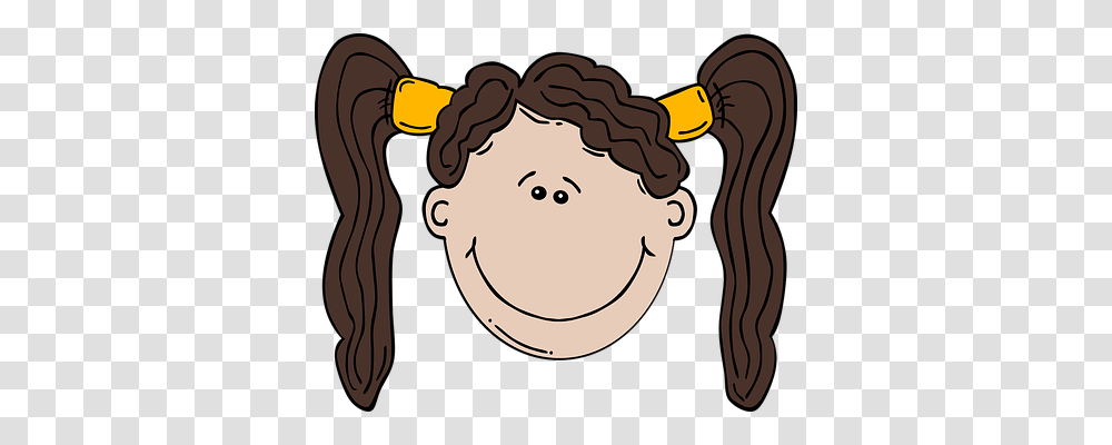 Ponytails Person, Face, Drawing Transparent Png