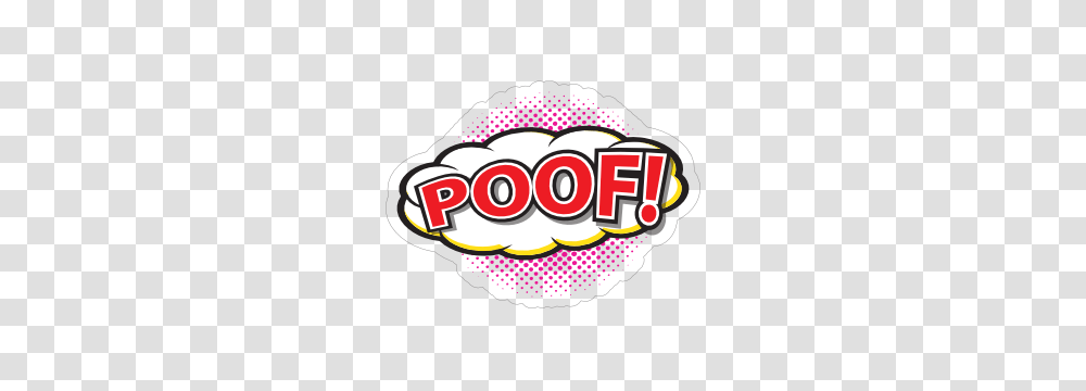 Poof Comic Sticker, Label Transparent Png