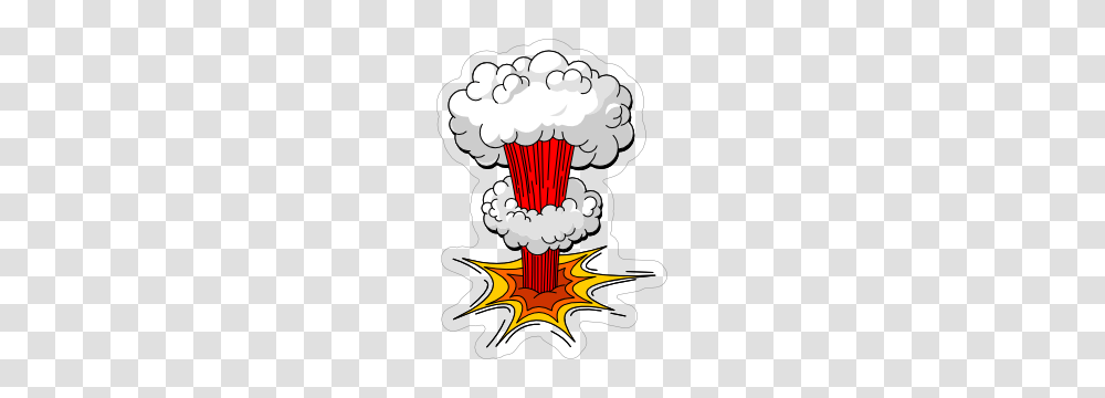 Poof Comic Sticker, Food, Weapon, Weaponry Transparent Png