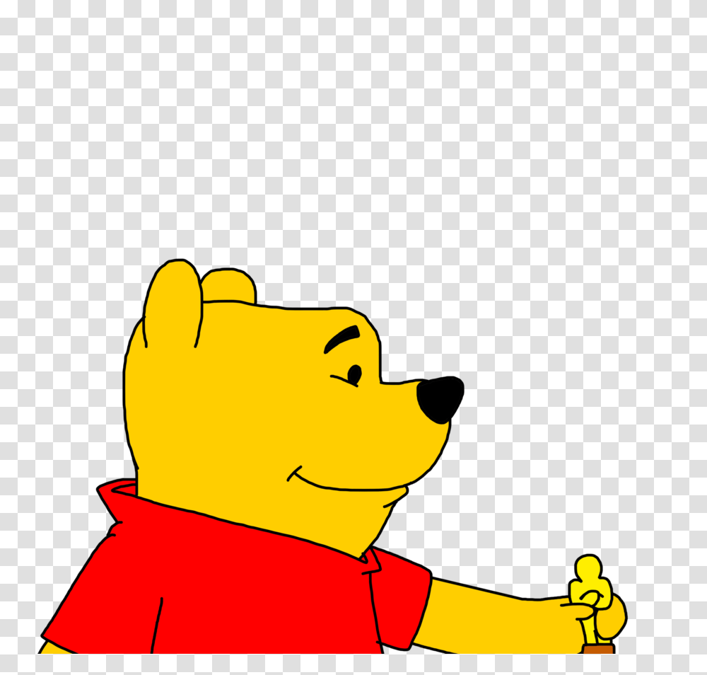 Pooh With Academy Award, Outdoors, Drawing Transparent Png