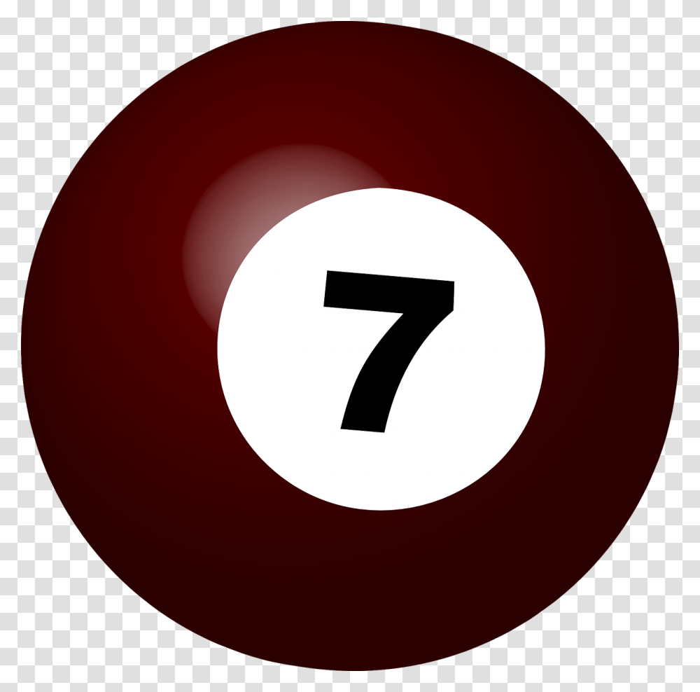 Pool Ball Number 7 Sphere Free Vector Graphic On Pixabay Circle, Symbol, Text Transparent Png