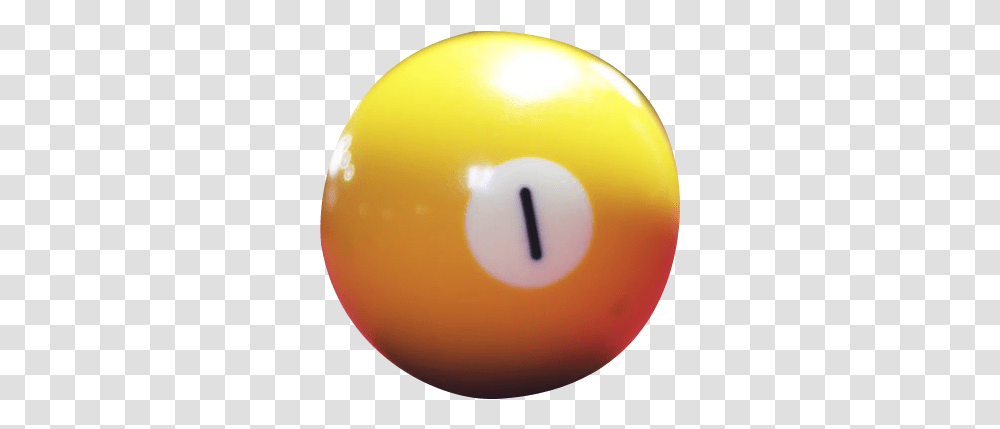 Pool Ball Yellow Billiard Ball, Balloon, Sphere, Number Transparent Png