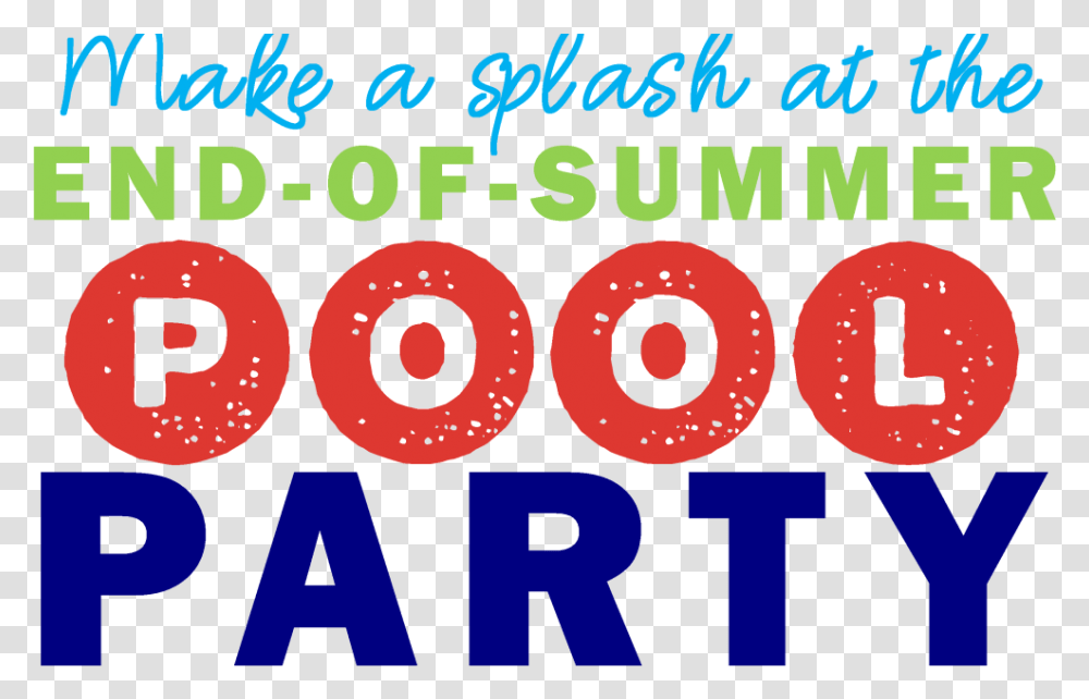 Pool Party Text Sq Circle, Number, Alphabet, Word Transparent Png