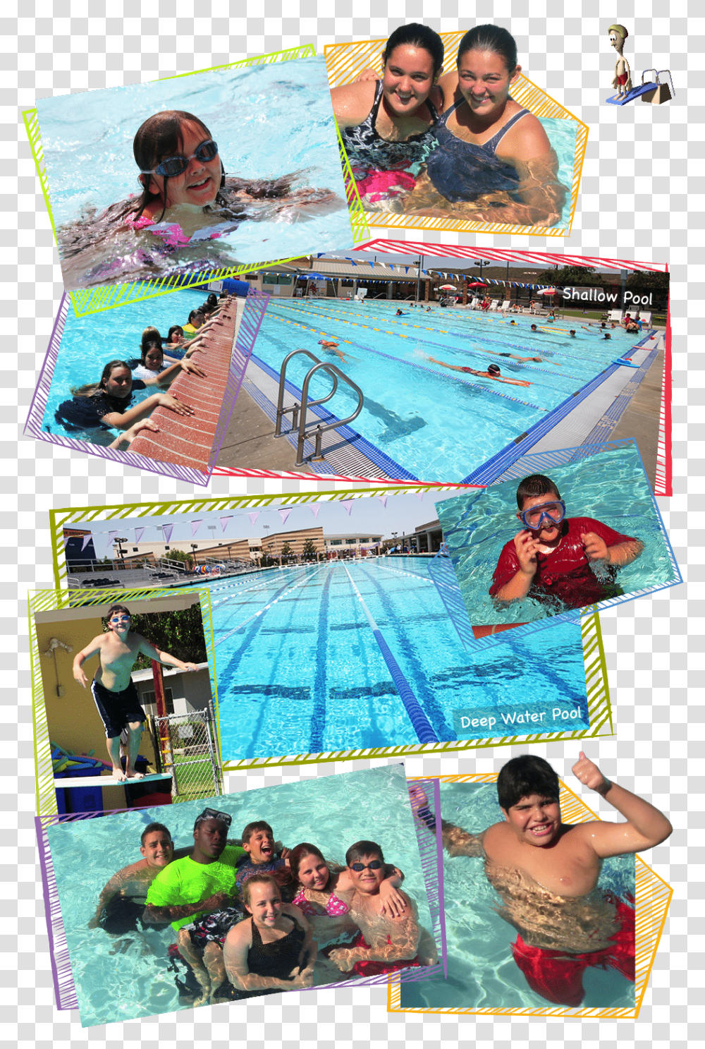 Pool Vacation, Collage, Poster, Advertisement, Person Transparent Png
