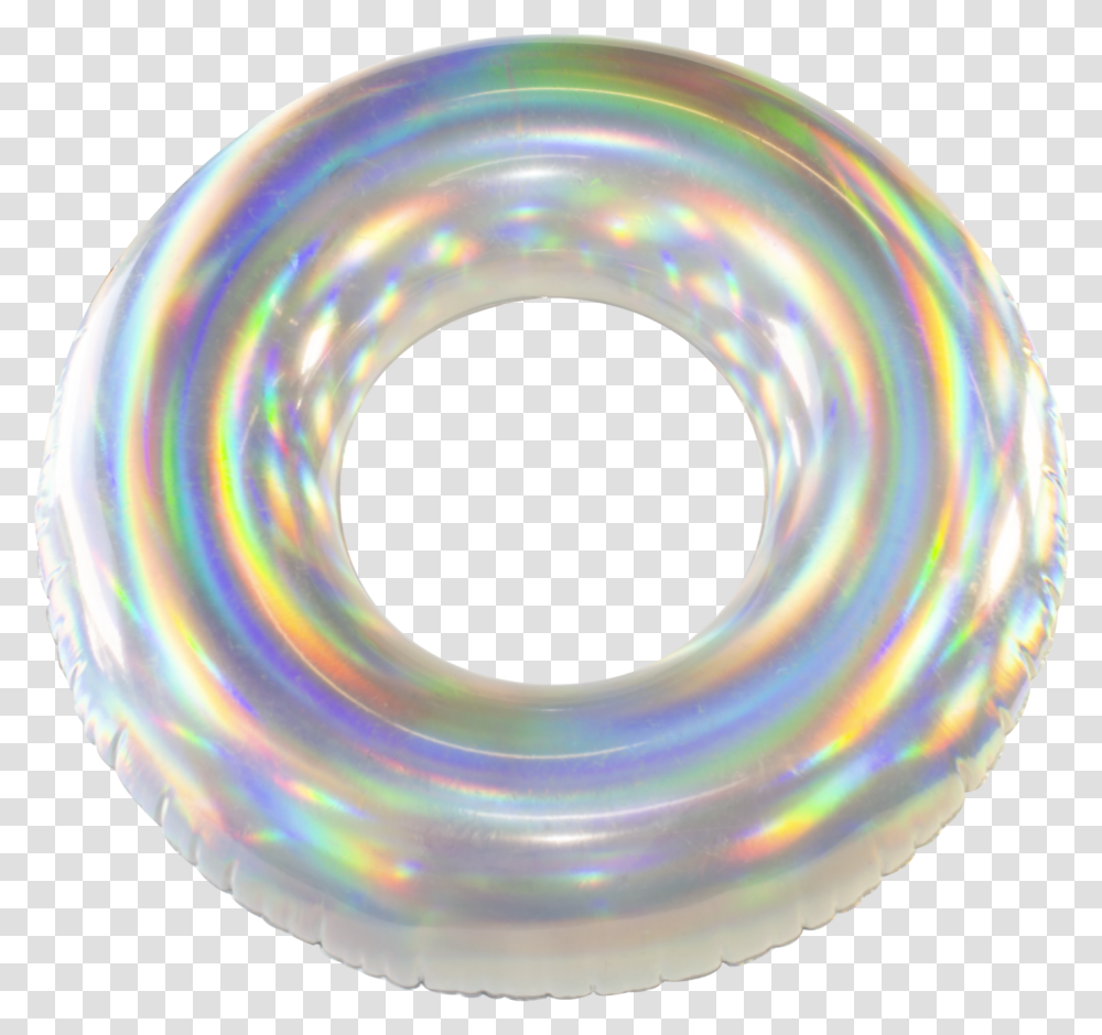 Poolcandy Jumbo Holographic Pool Tube, Ornament, Hole, Spiral, Coil Transparent Png