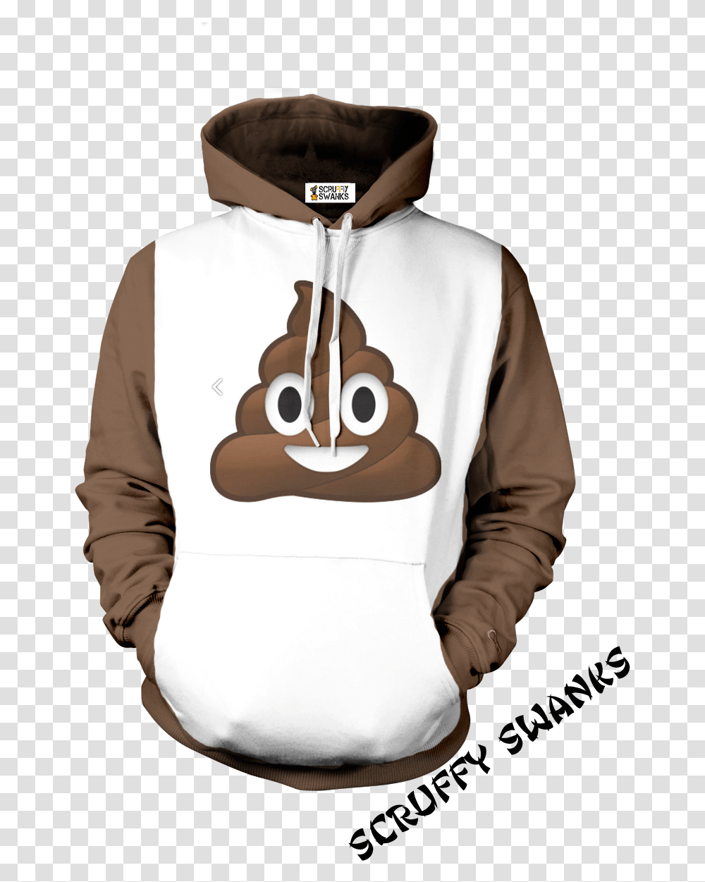 Poop Emoji Hoodie, Apparel, Sweater, Sweatshirt Transparent Png