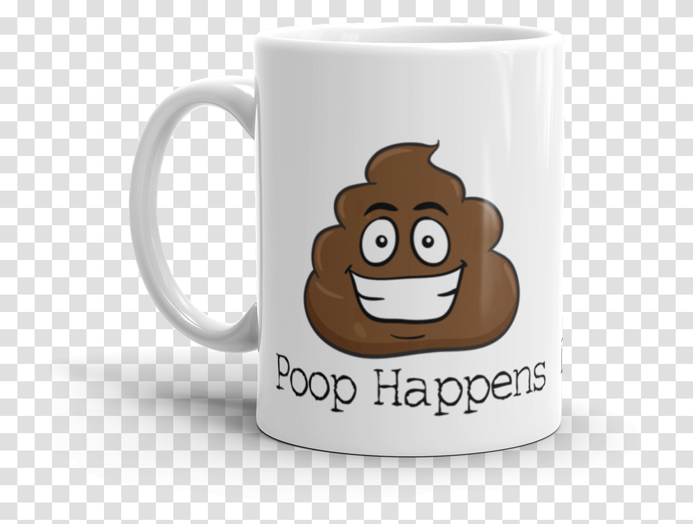 Poop Happens Poop Emoji Ceramic Mug Mug, Coffee Cup, Espresso, Beverage, Drink Transparent Png