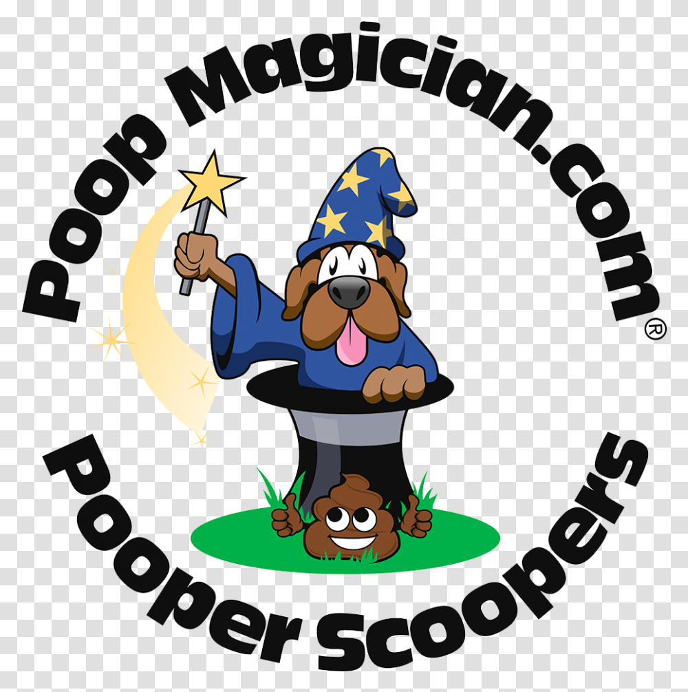 Poop Magician Logo Poop Magician Pooper Scoopers, Performer, Mammal, Animal, Poster Transparent Png