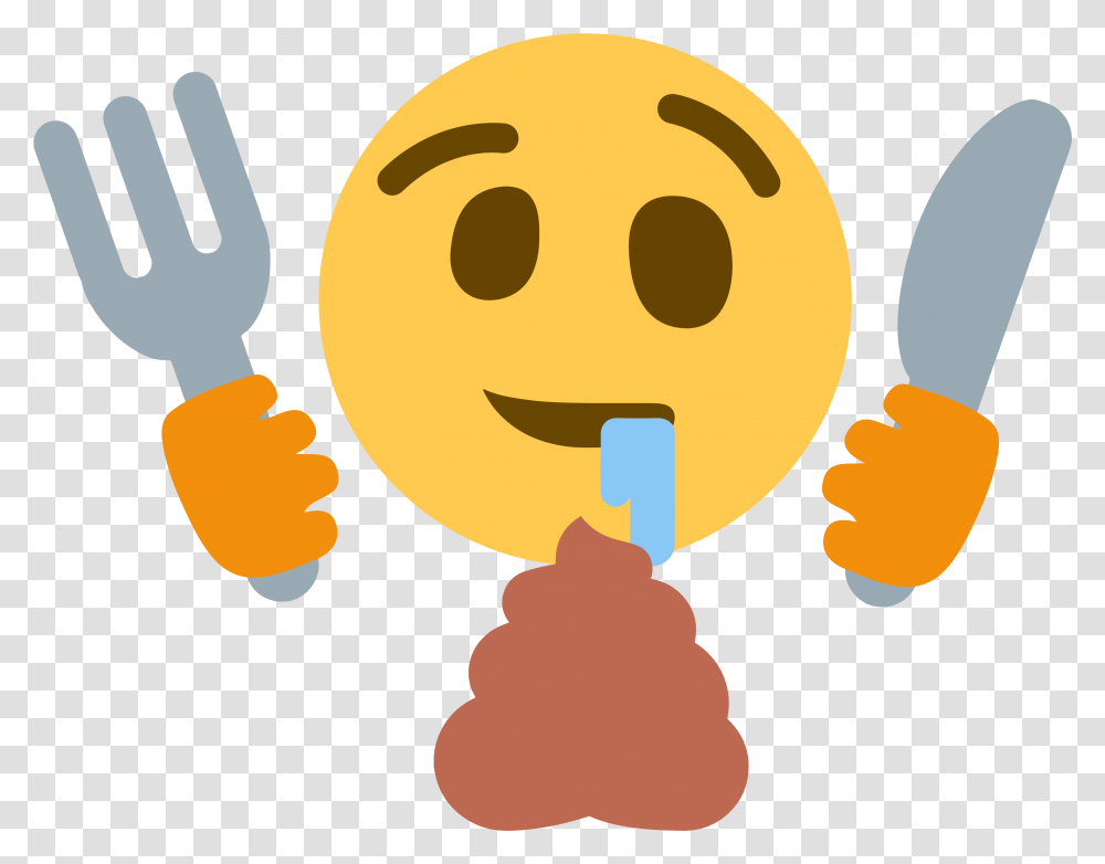 Poopeater Discord Emoji Happy, Fork, Cutlery Transparent Png